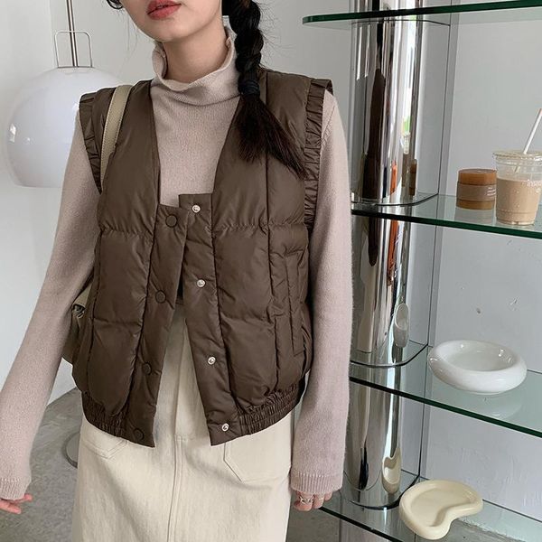 2021 new winter spring fashion ladies vest leisure women waistcoat warm slim solid color female gilet, Black;white
2021 new winter spring fashion ladies vest leisure women waistcoat warm slim solid color female gilet, Black;white