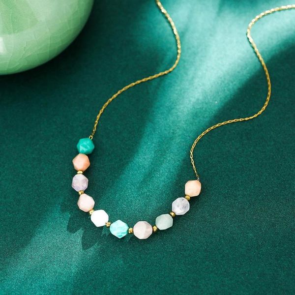 natural stone bead chain necklace simple gemstone beaded stainless steel thin chain choker pendant necklace jewelry for women, Golden;silver
natural stone bead chain necklace simple gemstone beaded stainless steel thin chain choker pendant necklace jewelry for women, Golden;silver