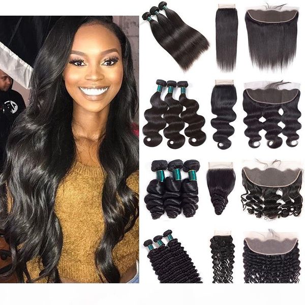 cuticle aligned hair bundles with frontal closure straight wavy curly remy human hair weave 3 bundles with 4*4 closure or 13*4 lace frontal, Black
cuticle aligned hair bundles with frontal closure straight wavy curly remy human hair weave 3 bundles with 4*4 closure or 13*4 lace frontal, Black