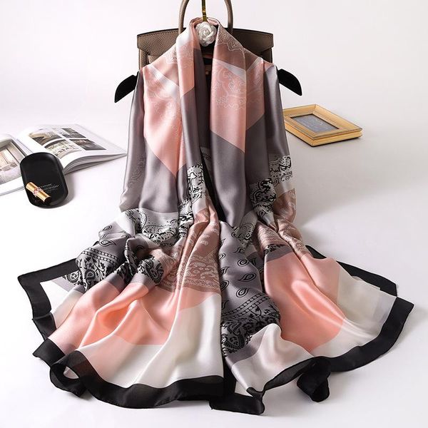 scarves 2021 summer women silk feeling scarf beach hijab shawls and wraps female foulard echarpe designer bandana, Blue;gray
scarves 2021 summer women silk feeling scarf beach hijab shawls and wraps female foulard echarpe designer bandana, Blue;gray