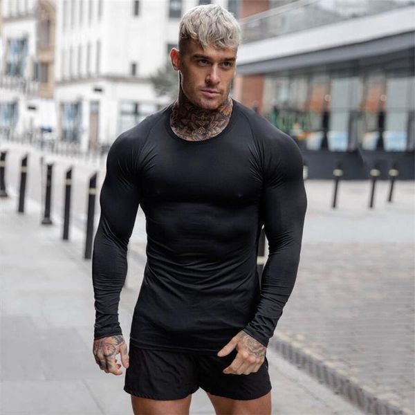 men running t-shirt compression skinny bodybuilding t shirt autumn long sleeve sports workout tee gym fitness clothing, Black;blue
men running t-shirt compression skinny bodybuilding t shirt autumn long sleeve sports workout tee gym fitness clothing, Black;blue