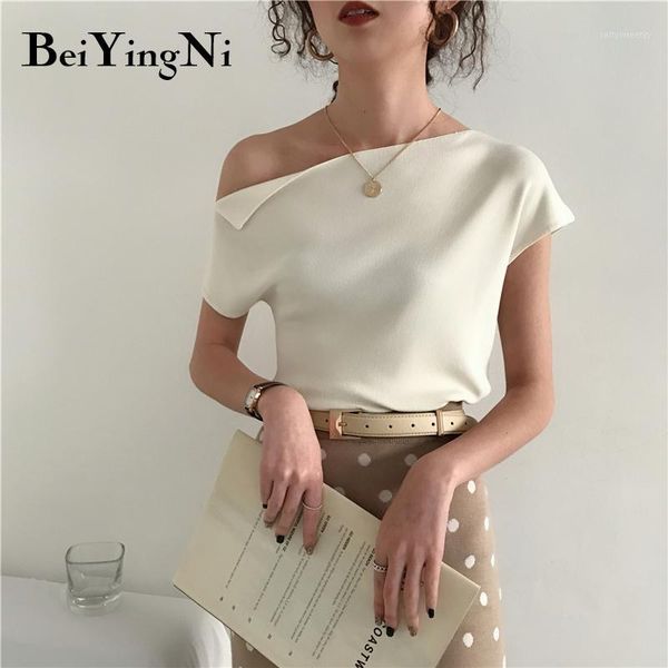 women's t-shirt beiyingni slash neck knit female short sleeve slim korean style women black pink streetwear off shoulder shirt1, White
women's t-shirt beiyingni slash neck knit female short sleeve slim korean style women black pink streetwear off shoulder shirt1, White