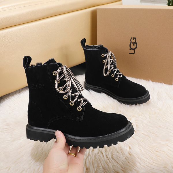 designer womens boots luxury black brown suede lace-up with fluff round head low heel boots with box size 35-44
designer womens boots luxury black brown suede lace-up with fluff round head low heel boots with box size 35-44