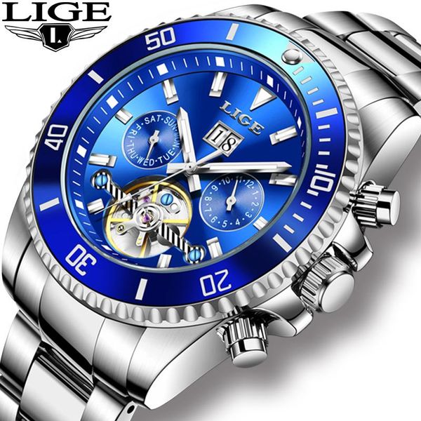 wristwatches lige brands men automatic mechanical tourbillon watch luxury fashion stainless steel sports watches mens clock relogio masculin, Slivery;brown
wristwatches lige brands men automatic mechanical tourbillon watch luxury fashion stainless steel sports watches mens clock relogio masculin, Slivery;brown