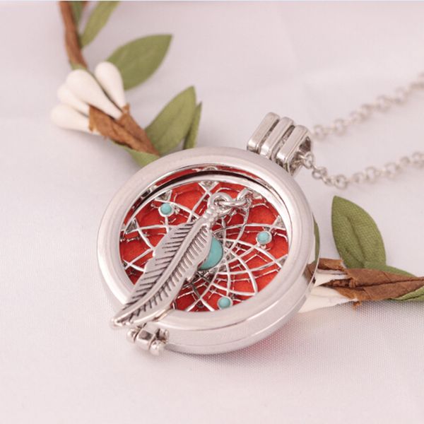 european and american selling fashion feather turquoise necklace diy aromatherapy essential oil openable p box pendant, Silver
european and american selling fashion feather turquoise necklace diy aromatherapy essential oil openable p box pendant, Silver