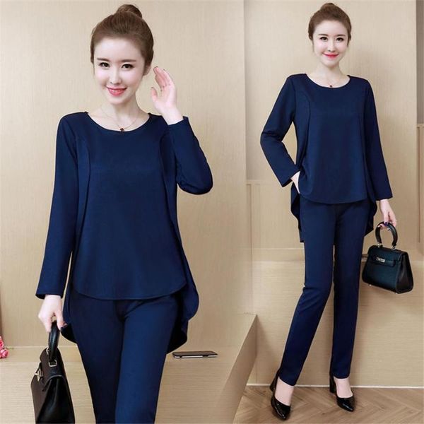 women's tracksuits 2021 black blue casual women set long sleeve fake two piece +pants suit sets plus size costumes, Gray
women's tracksuits 2021 black blue casual women set long sleeve fake two piece +pants suit sets plus size costumes, Gray