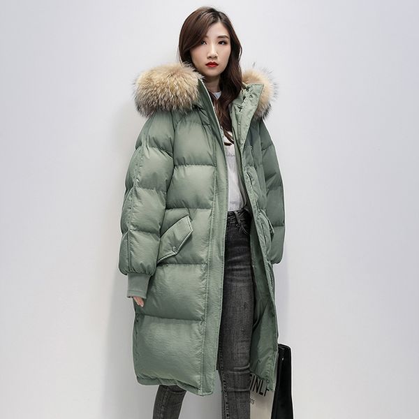 janveny women's down jacket 2020 white duck down coat large real raccoon fur hooded overcoat female long parkas snow outerwear c1204, Black
janveny women's down jacket 2020 white duck down coat large real raccoon fur hooded overcoat female long parkas snow outerwear c1204, Black