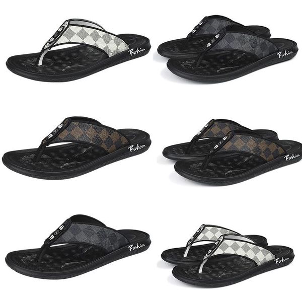 luxury checkered pattern slippers designer mens non-slip genuine leather black white brown slides sandals summer beach casual flip flops
luxury checkered pattern slippers designer mens non-slip genuine leather black white brown slides sandals summer beach casual flip flops