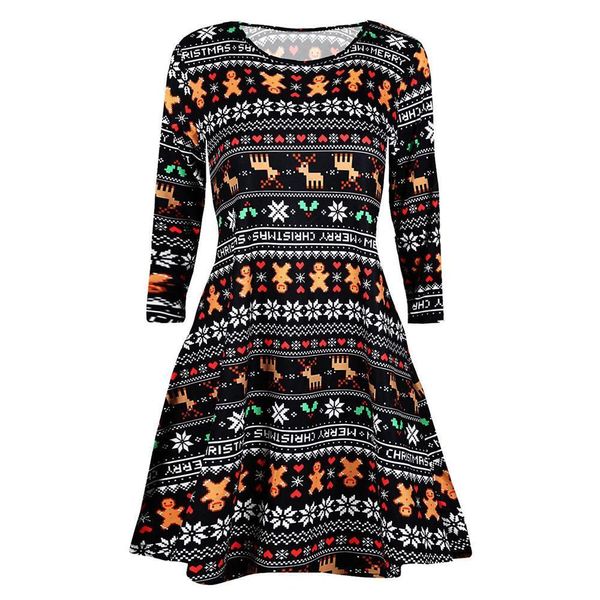 christmas dress 2021 women's casual long sleeve vintage christmas printed dress women plus size dress sukienka damska, Black;gray
christmas dress 2021 women's casual long sleeve vintage christmas printed dress women plus size dress sukienka damska, Black;gray