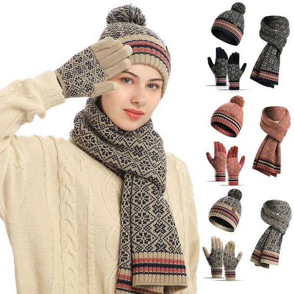 hats, scarves & gloves sets 3pcs winter hat and scarf set for women fashion warm wool twist cap gorro casual pompoms 2021 year's gift, Blue;gray
hats, scarves & gloves sets 3pcs winter hat and scarf set for women fashion warm wool twist cap gorro casual pompoms 2021 year's gift, Blue;gray
