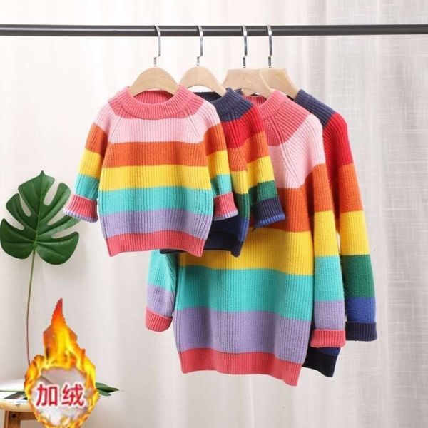 parent-child 2020 wear new spring autumn color stitched primary and secondary school girls rainbow sweater, Blue
parent-child 2020 wear new spring autumn color stitched primary and secondary school girls rainbow sweater, Blue