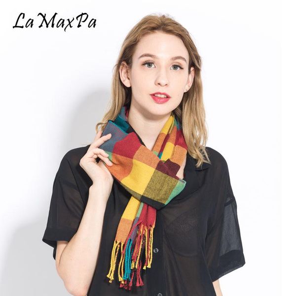 lamaxpa new fashion 2020 women winter plaid scarf shawls and wraps blanket luxury wool warm tassel female lady sjaals, Blue;gray
lamaxpa new fashion 2020 women winter plaid scarf shawls and wraps blanket luxury wool warm tassel female lady sjaals, Blue;gray