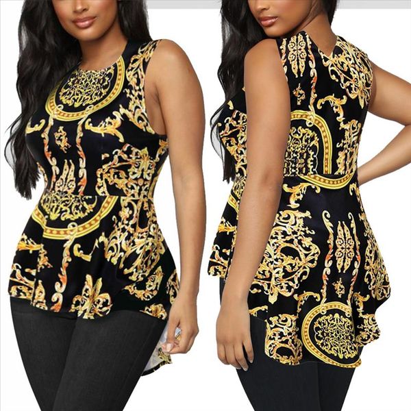 vintage shirt blouse women summer print irregular hem tunic blusas mujer sleeveless shirts roupas feminina casual shirt, White
vintage shirt blouse women summer print irregular hem tunic blusas mujer sleeveless shirts roupas feminina casual shirt, White