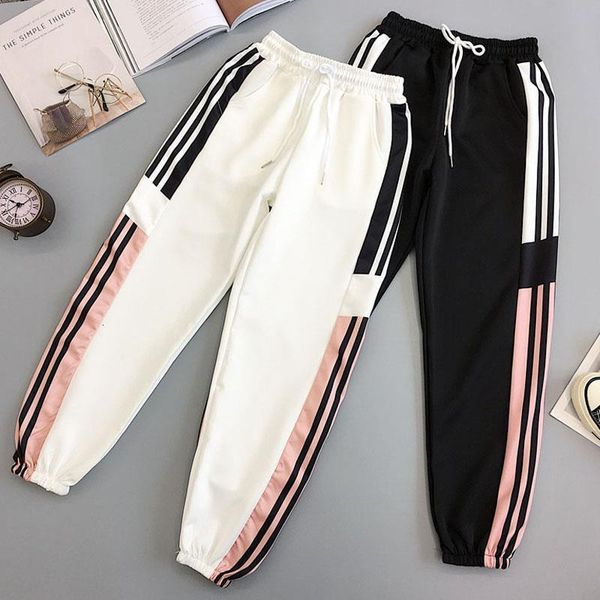 women jogger pants 2020 new arrival spring and autumn stripe female ankle-length pants student teenager girls black white n43
women jogger pants 2020 new arrival spring and autumn stripe female ankle-length pants student teenager girls black white n43