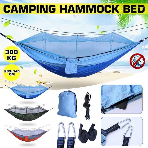 260*140cm outdoor mosquito net portable travel hammock comfortable hommock camping hammack camping bed support 300kg1
260*140cm outdoor mosquito net portable travel hammock comfortable hommock camping hammack camping bed support 300kg1