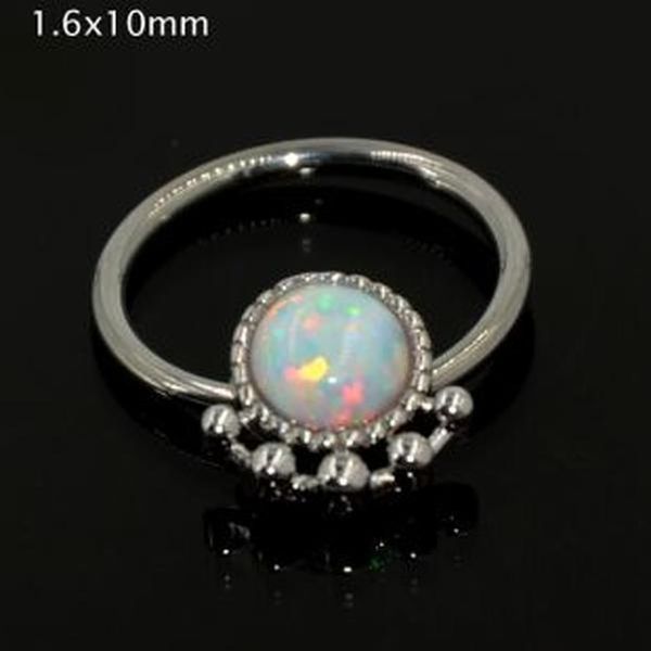 1pcs surgical steel opal stone septum nose ring opal ball closure nipple tragus eyebrow lip belly piercing earring body jewelry q bbygel, Silver
1pcs surgical steel opal stone septum nose ring opal ball closure nipple tragus eyebrow lip belly piercing earring body jewelry q bbygel, Silver