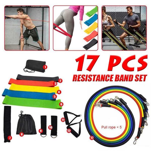 new 17pcs/set latex resistance bands training exercise yoga tubes pull rope,rubber expander elastic bands fitness with bag
new 17pcs/set latex resistance bands training exercise yoga tubes pull rope,rubber expander elastic bands fitness with bag