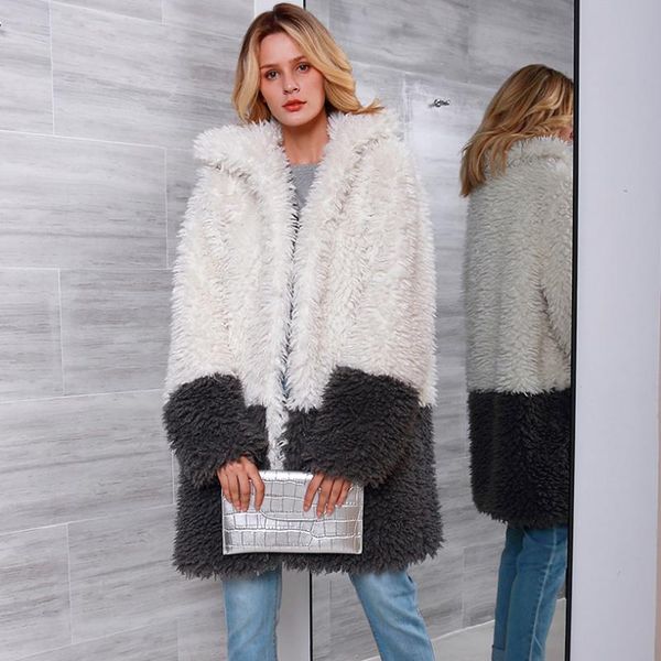 2020 women winter plush coat soft women fur jackets turn down collar warm outwear casual female long patchwork coats overcoat, Black
2020 women winter plush coat soft women fur jackets turn down collar warm outwear casual female long patchwork coats overcoat, Black