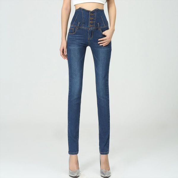 plus size 26 34 fashion quality high waist skinny jeans women single breasted high elastic slim denim pencil pants women, Blue
plus size 26 34 fashion quality high waist skinny jeans women single breasted high elastic slim denim pencil pants women, Blue