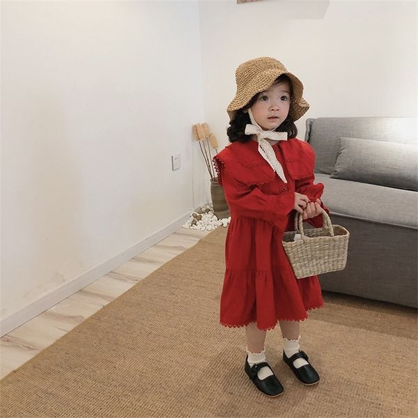 fashion girls big turn-down collar lace layered dress kids cotton red long sleeve long dresses 1- lj200923, Red;yellow
fashion girls big turn-down collar lace layered dress kids cotton red long sleeve long dresses 1- lj200923, Red;yellow