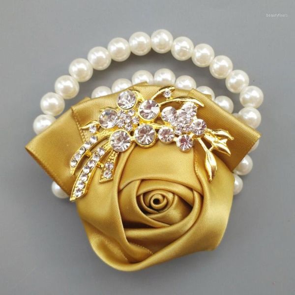 handmade simulation golden wrist flower groom bride boutonniere jeweled crystal bling wrist corsage 001-g1
handmade simulation golden wrist flower groom bride boutonniere jeweled crystal bling wrist corsage 001-g1