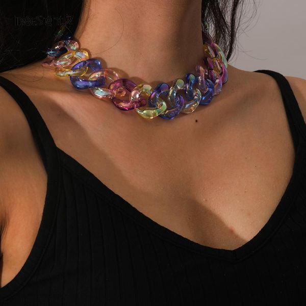 ingesight.z exaggerated chunky rainbow acetic acid acrylic choker necklace collar gothic resin clavicle necklaces women jewelry, Silver
ingesight.z exaggerated chunky rainbow acetic acid acrylic choker necklace collar gothic resin clavicle necklaces women jewelry, Silver