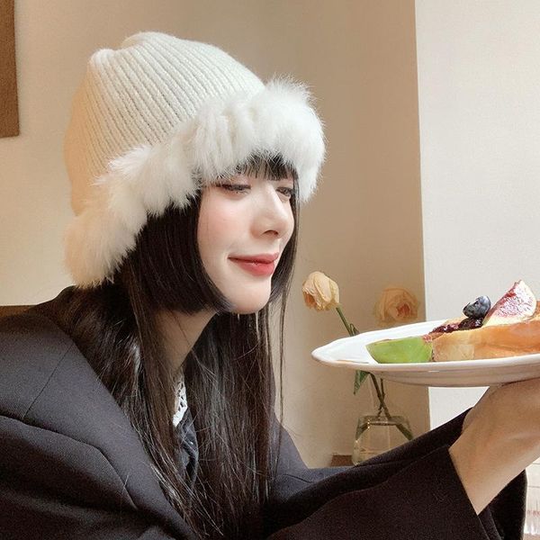 Winter HairBall Women Knitted Ear Protection Bucket Hats Warm Fisherman Hat Girls Hats Fashion White Black Caps Head Accessories, Blue;gray
Winter HairBall Women Knitted Ear Protection Bucket Hats Warm Fisherman Hat Girls Hats Fashion White Black Caps Head Accessories, Blue;gray