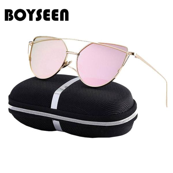 boyseen 2020 cat eye vintage rose gold mirror sunglasses for women metal reflective flat lens sun glasses female oculos 1904, White;black
boyseen 2020 cat eye vintage rose gold mirror sunglasses for women metal reflective flat lens sun glasses female oculos 1904, White;black