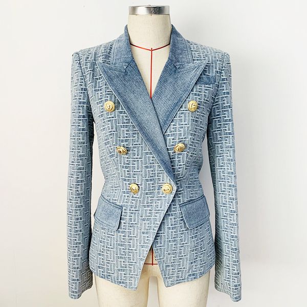 classic style original design women's double-breasted blazer maze pattern slim suit jacket metal buckles denim blazers jacquard coat ou, White;black
classic style original design women's double-breasted blazer maze pattern slim suit jacket metal buckles denim blazers jacquard coat ou, White;black