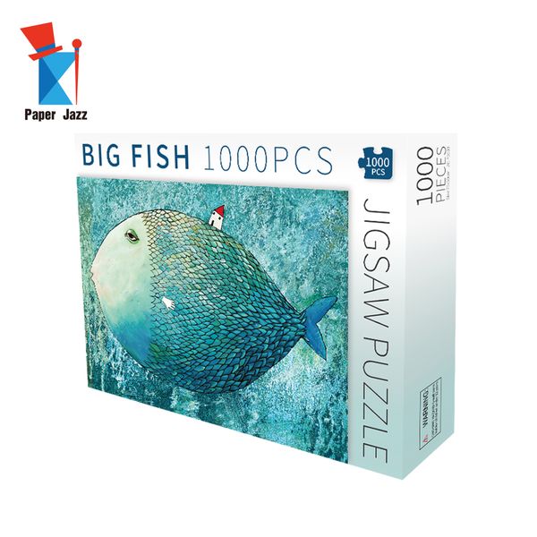 big fish pattern uv finishing cardboard color box packing jigsaw puzzle 1000 pieces for children and educational toy
big fish pattern uv finishing cardboard color box packing jigsaw puzzle 1000 pieces for children and educational toy