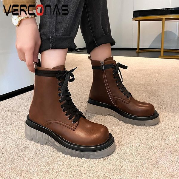 boots verconas cross-tied ankle for women genuine leather casual shoes woman autumn winter platforms side zipper boots1, Black
boots verconas cross-tied ankle for women genuine leather casual shoes woman autumn winter platforms side zipper boots1, Black