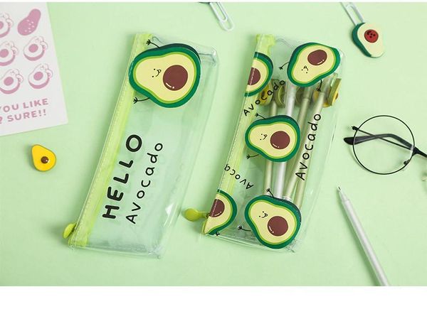 cute kawaii cartoon avocado pencil bag mini pvc transparent stationery pen box storage for boy girl student school supplies
cute kawaii cartoon avocado pencil bag mini pvc transparent stationery pen box storage for boy girl student school supplies