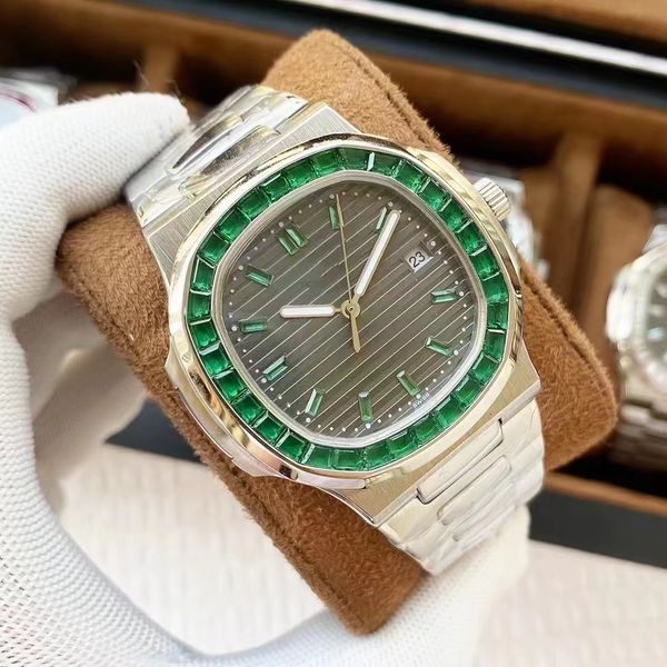 luxury brand mens watches full steel man wristwatch for men nautilus pp classic male clocks sport watch diamonds bezel 0014, Slivery;brown
luxury brand mens watches full steel man wristwatch for men nautilus pp classic male clocks sport watch diamonds bezel 0014, Slivery;brown