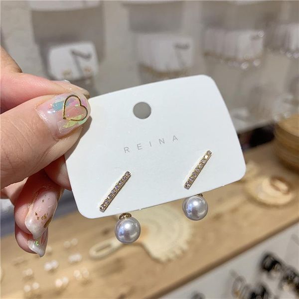 stud fashion brand delicate jewelry 14k real gold pearl earrings for women simple style zircon, Golden;silver
stud fashion brand delicate jewelry 14k real gold pearl earrings for women simple style zircon, Golden;silver