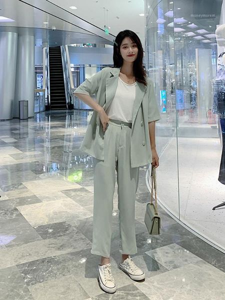 women's suits & blazers suit female 2021 summer small fragrance style professional korean version of foreign casual fashion two-piece1, White;black
women's suits & blazers suit female 2021 summer small fragrance style professional korean version of foreign casual fashion two-piece1, White;black