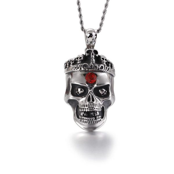 fongten skull red zircon punk pendant necklace men black stainless steel skeleton cool man fashion necklaces jewelry wmtjub, Bronze;silver
fongten skull red zircon punk pendant necklace men black stainless steel skeleton cool man fashion necklaces jewelry wmtjub, Bronze;silver