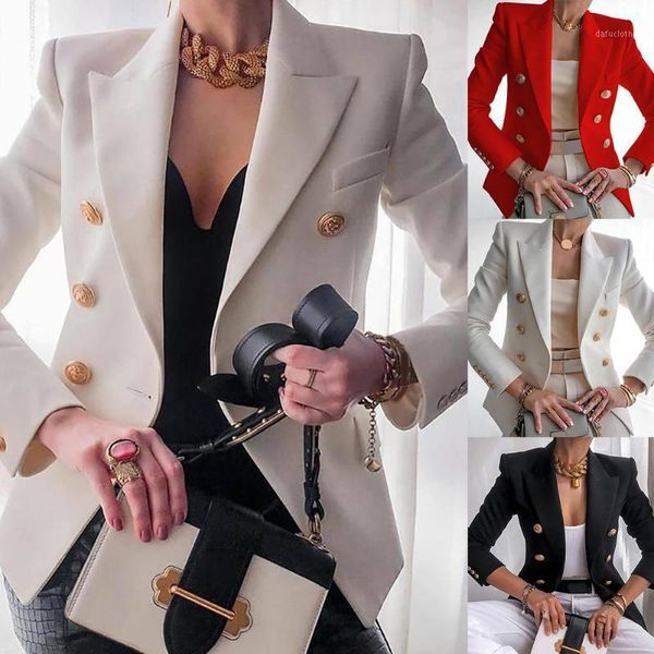high-quality blazer women autumn solid color slim coat suit jacket double-breasted business women blazer office formal wear coat1, White;black
high-quality blazer women autumn solid color slim coat suit jacket double-breasted business women blazer office formal wear coat1, White;black