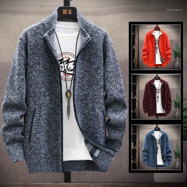 autumn and winter men's cardigan sweater coat thick warm men's youth zipper stand collar loose jacket jacket coat1, White;black
autumn and winter men's cardigan sweater coat thick warm men's youth zipper stand collar loose jacket jacket coat1, White;black