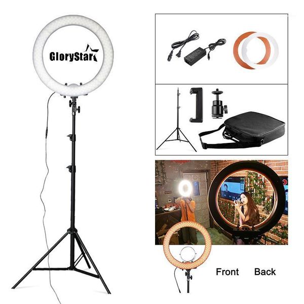 flash heads glotar rl-18 55w 5500k 240 led pographic lighting dimmable camera po/studio/phone pography ring light lamp&tripod stand1 
flash heads glotar rl-18 55w 5500k 240 led pographic lighting dimmable camera po/studio/phone pography ring light lamp&tripod stand1