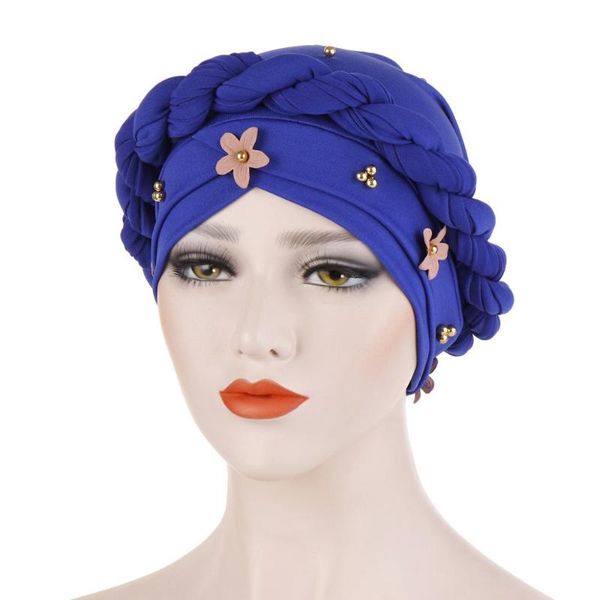 beanie/skull caps african single twist braid hair turban muslim women head wrap flower beads beanie hat tb-09, Blue;gray
beanie/skull caps african single twist braid hair turban muslim women head wrap flower beads beanie hat tb-09, Blue;gray