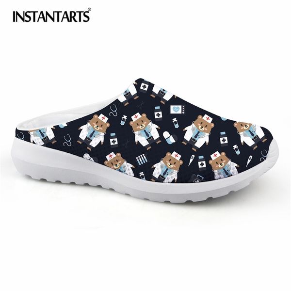 instantarts summer women mesh sandals cute cartoon medical bear printing slip-on slippers light weight beach water shoes female y200405, Black
instantarts summer women mesh sandals cute cartoon medical bear printing slip-on slippers light weight beach water shoes female y200405, Black