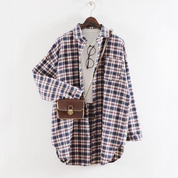 womens plaid shirt oversized blouses boyfriend style long sleeve female flannel femininas chemise outerwear drop shipping, White
womens plaid shirt oversized blouses boyfriend style long sleeve female flannel femininas chemise outerwear drop shipping, White
