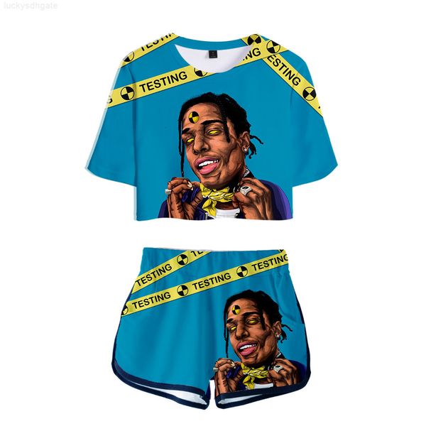 sleeve summer women's sets rapper asap rocky short crop + shorts sweat suits women tracksuits two piece outfit stree, Gray
sleeve summer women's sets rapper asap rocky short crop + shorts sweat suits women tracksuits two piece outfit stree, Gray