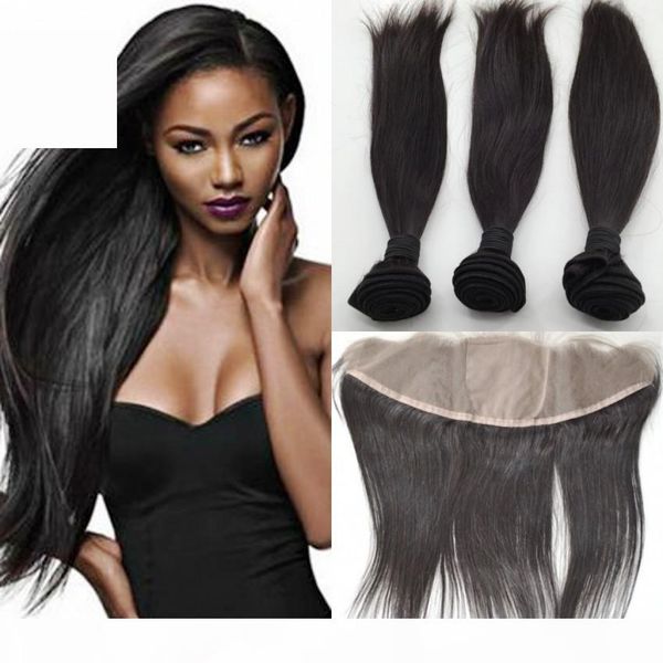 brazilian straight virgin human hair with silk base frontal 4pcs lot ear to ear full lace frontal part with bundles, Black
brazilian straight virgin human hair with silk base frontal 4pcs lot ear to ear full lace frontal part with bundles, Black