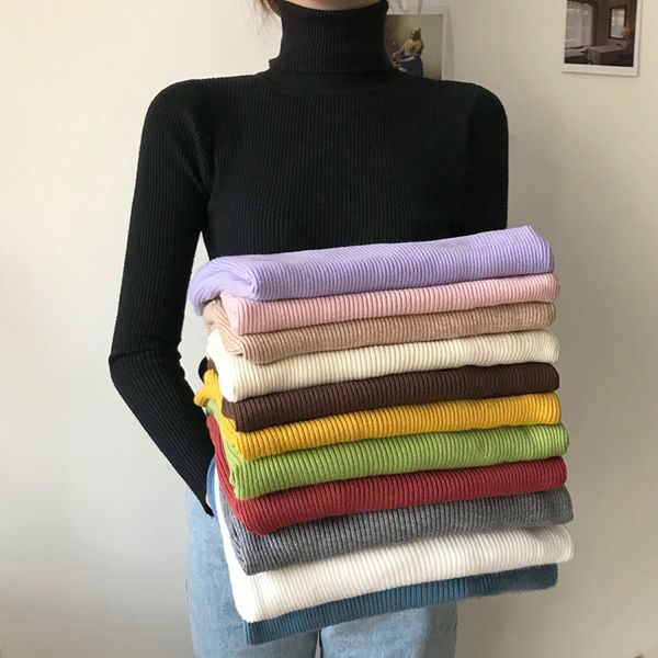 2021 autumn stretch new knitted-out knit thin turtleneck female pullovers bottom sweater soft rrgx, Black;brown
2021 autumn stretch new knitted-out knit thin turtleneck female pullovers bottom sweater soft rrgx, Black;brown