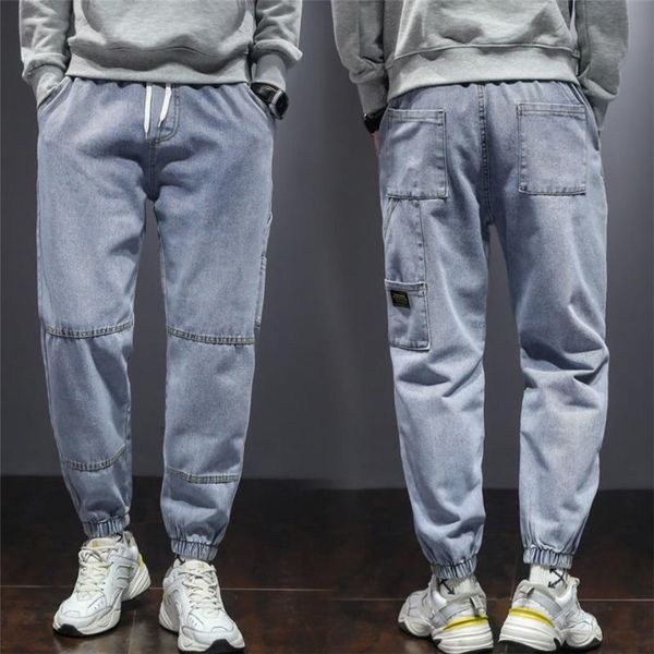 men's jeans men fashion harem pants autumn winter outdoor streetwear male loose pocket washed denim trousers para hombre, Blue
men's jeans men fashion harem pants autumn winter outdoor streetwear male loose pocket washed denim trousers para hombre, Blue