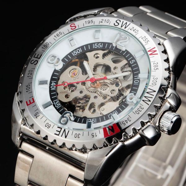 wristwatches men's fashion rotate case chronograph design steel band skeleton automatic watch men mechancial gift, Slivery;brown
wristwatches men's fashion rotate case chronograph design steel band skeleton automatic watch men mechancial gift, Slivery;brown