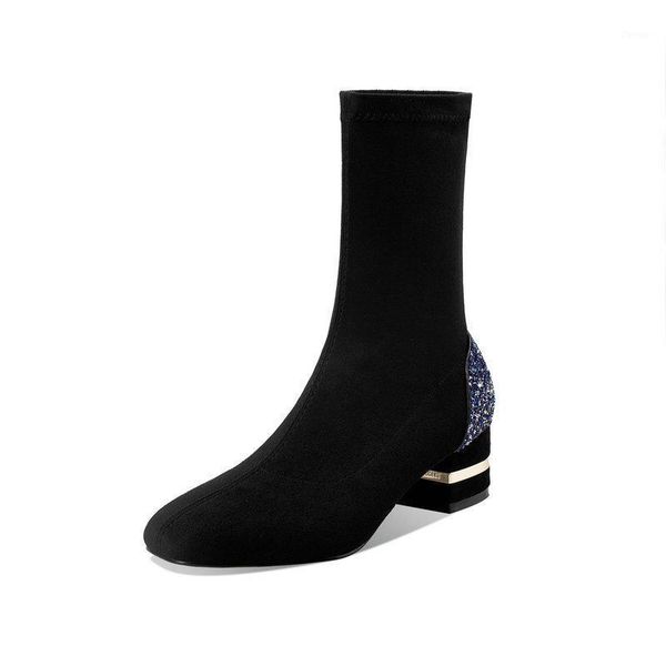 boots fashion suede leather women mid-calf 2021 autumn winter thick heels shoes night club party woman1, Black
boots fashion suede leather women mid-calf 2021 autumn winter thick heels shoes night club party woman1, Black