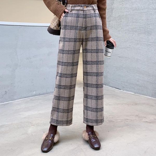 2020 autumn winter nine-point pants loose straight women's regular casual style polyester material fashion versatile loose, Black;white
2020 autumn winter nine-point pants loose straight women's regular casual style polyester material fashion versatile loose, Black;white