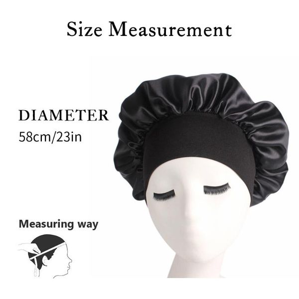 beanie/skull caps fshion solid color women satin night sleep cap hair care bonnet hat silk head cover wide adjust shower elastic band headwr, Blue;gray
beanie/skull caps fshion solid color women satin night sleep cap hair care bonnet hat silk head cover wide adjust shower elastic band headwr, Blue;gray